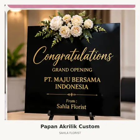 Papan Bunga Akrilik Depok